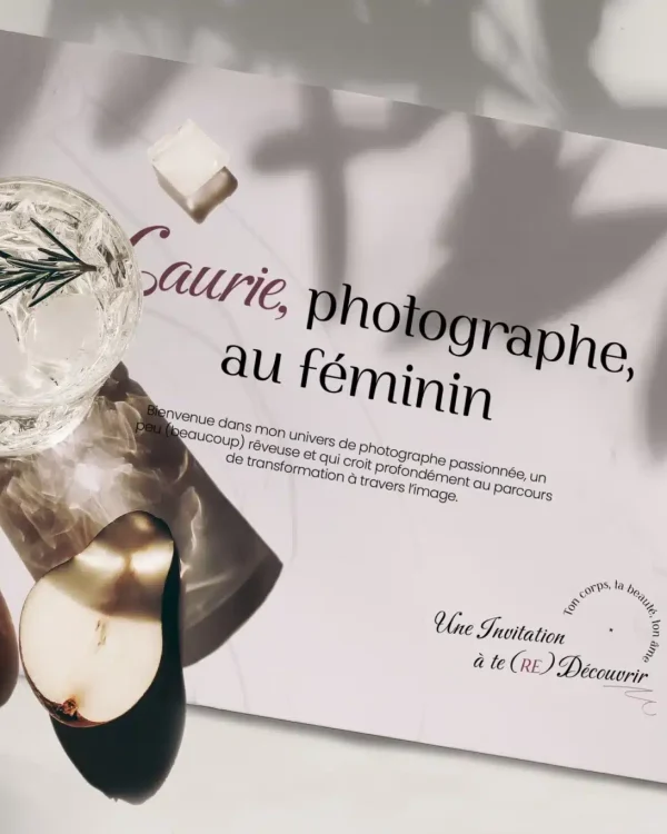 Carte et verre glacon