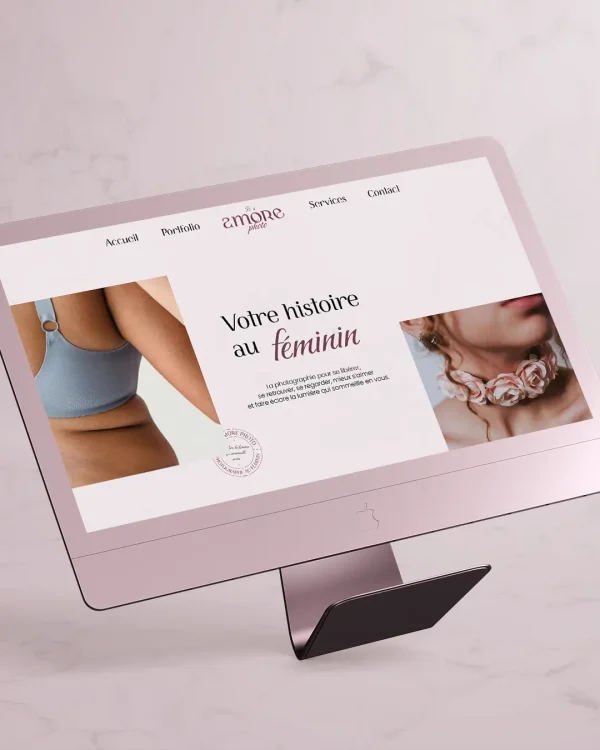 Imac-site-internet-ambiance-girly